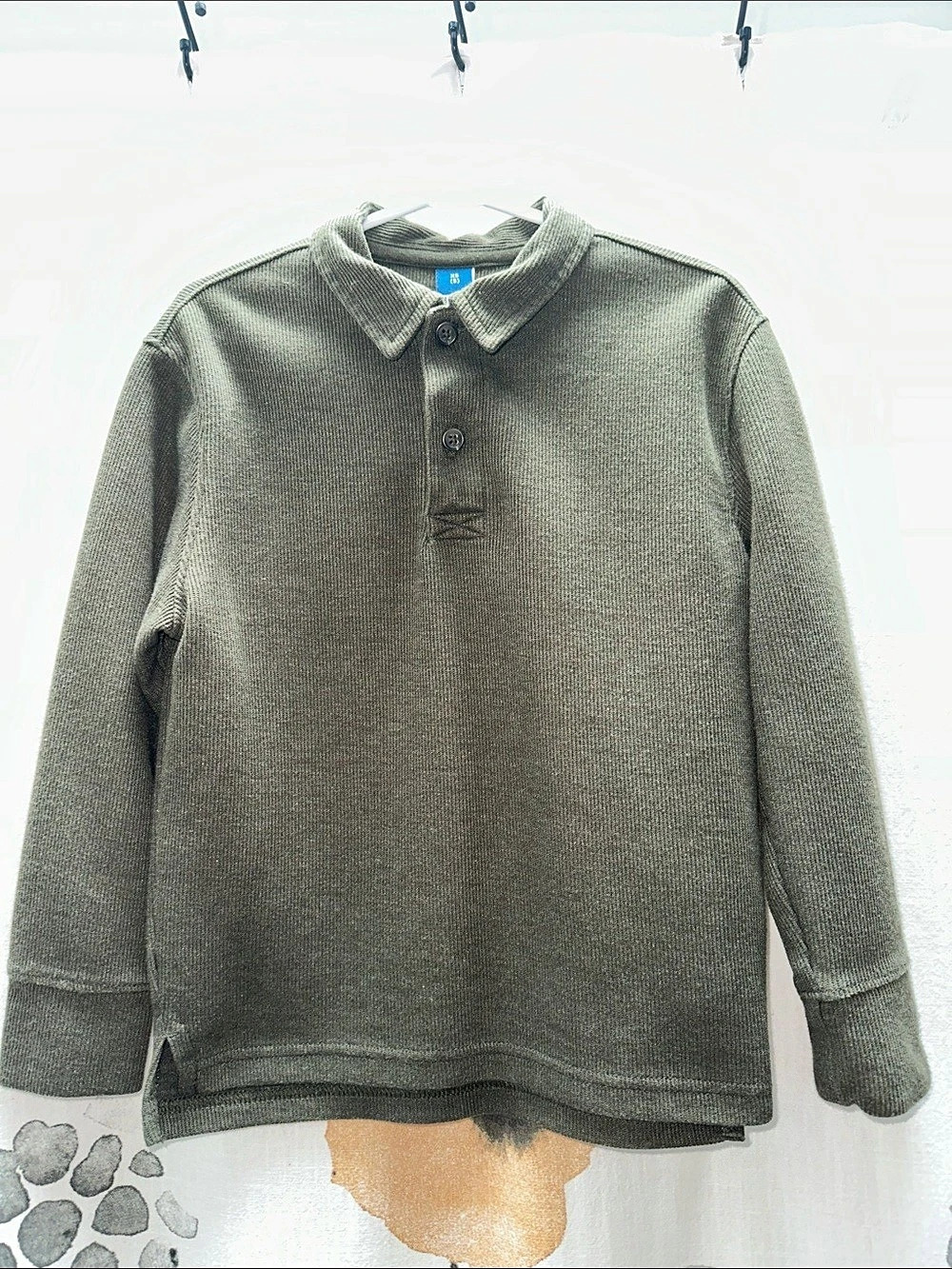 Old Navy Long Sleeve Polo in Green Size XS Like New